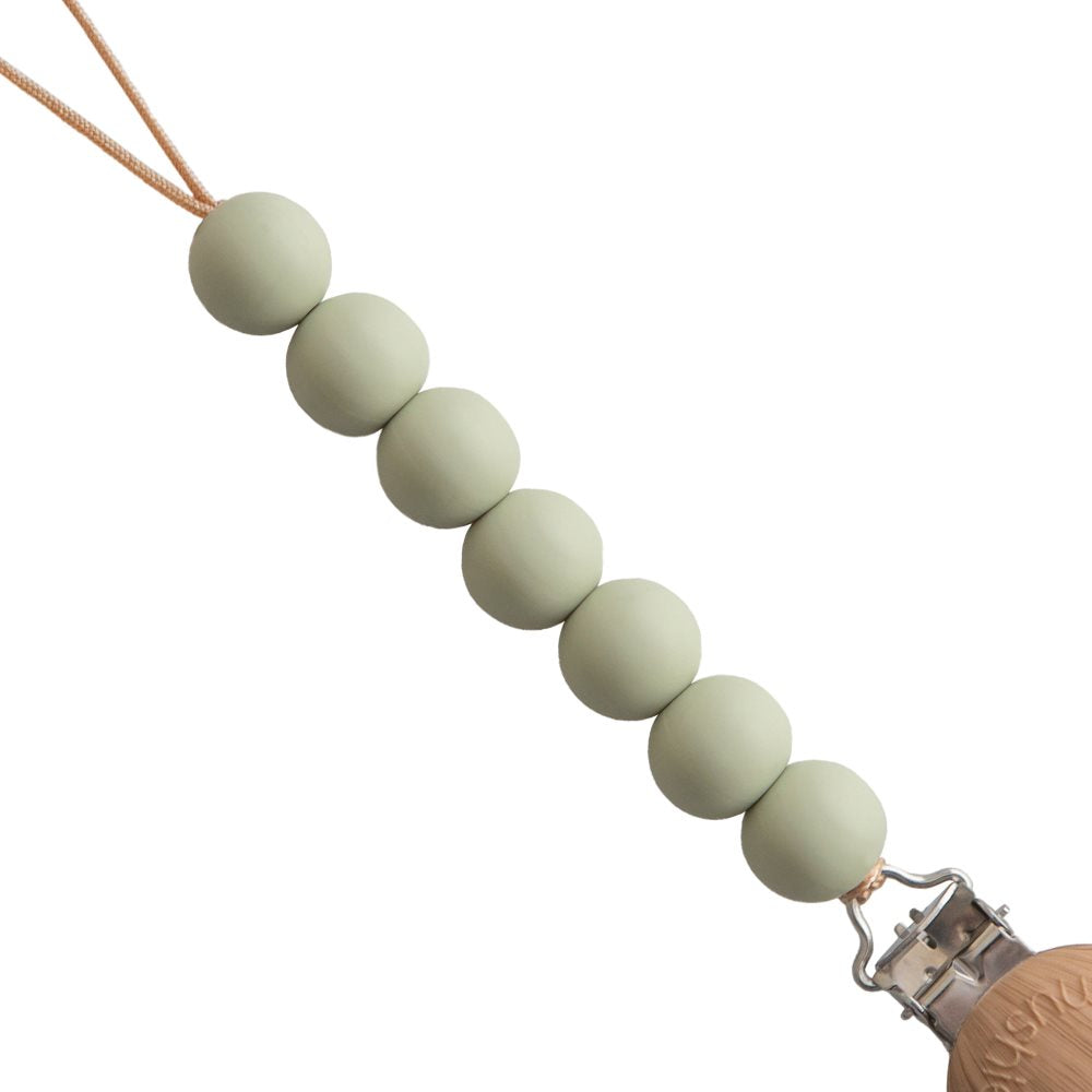 Mushie Tuttinauha Silikonihelmillä Halo Sage