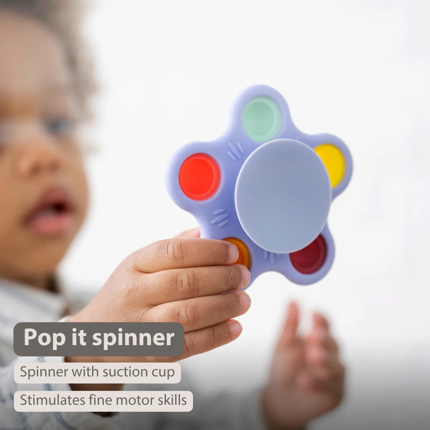 vNattou Silikoninen Painelulelu/Pop It Spinneri Imukupilla