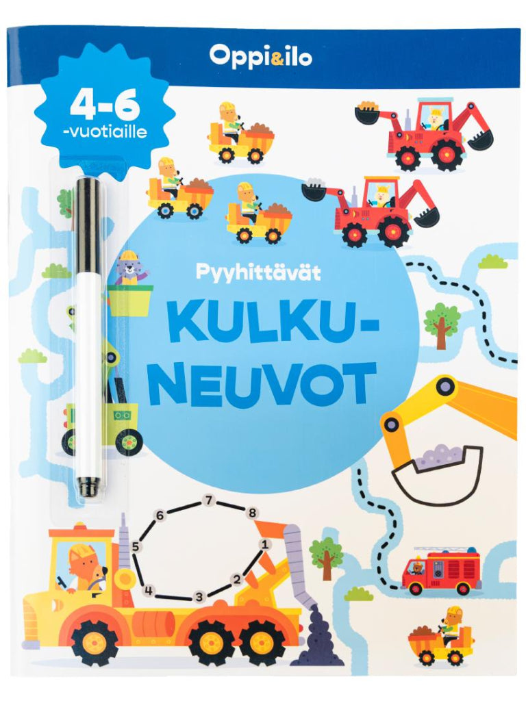 Oppi ja Ilo Pyyhittävät Kulkuneuvot (4-6v)