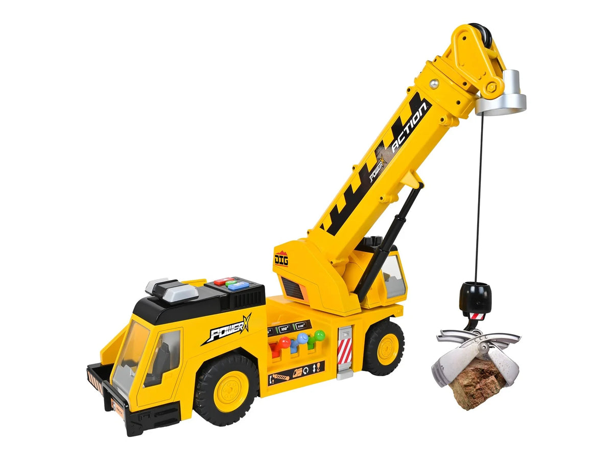 POWER X Lift'N'Move Elektroninen Nosturiauto Valoilla ja Äänillä 48 cm
