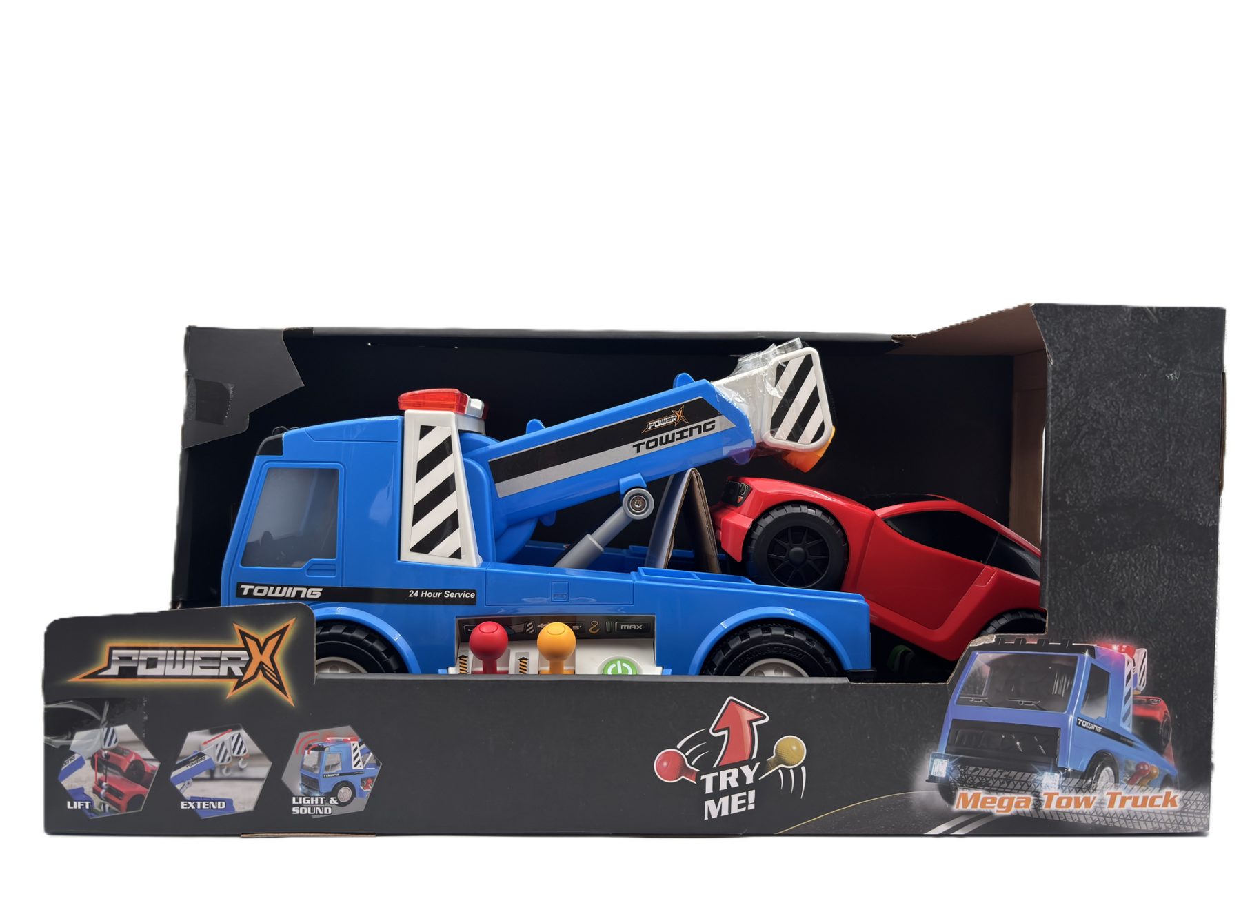 POWER X Mega Hinausauto Toiminnoilla, Valoilla ja Äänillä 40cm