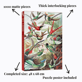 Penny Puzzle Kolibrit/Hummingbirds 1000 Palan Palapeli Vintage 