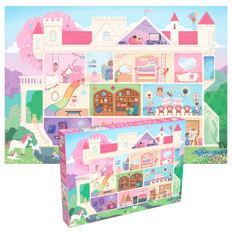 Penny Puzzle Yksisarvislinna 150 XL Palan Palapeli 