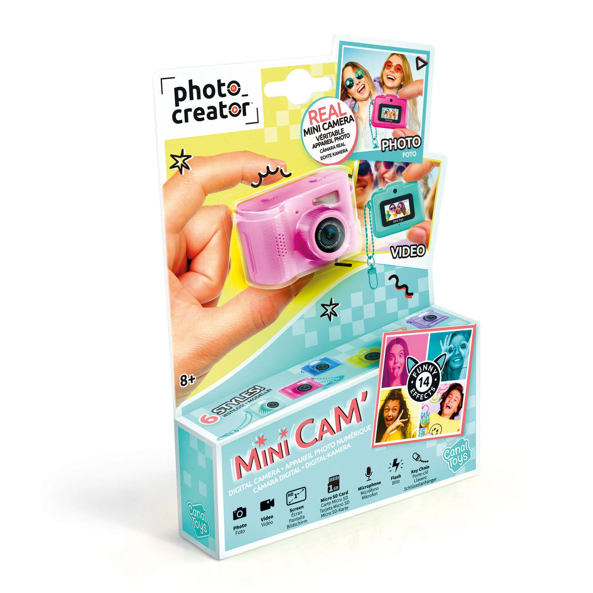 Photo Creator Digital Camera Mini Lasten Kamera Pinkki