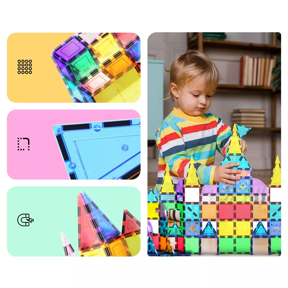 PicassoTiles Magneettinen 3D Rakennussarja 152 Osaa