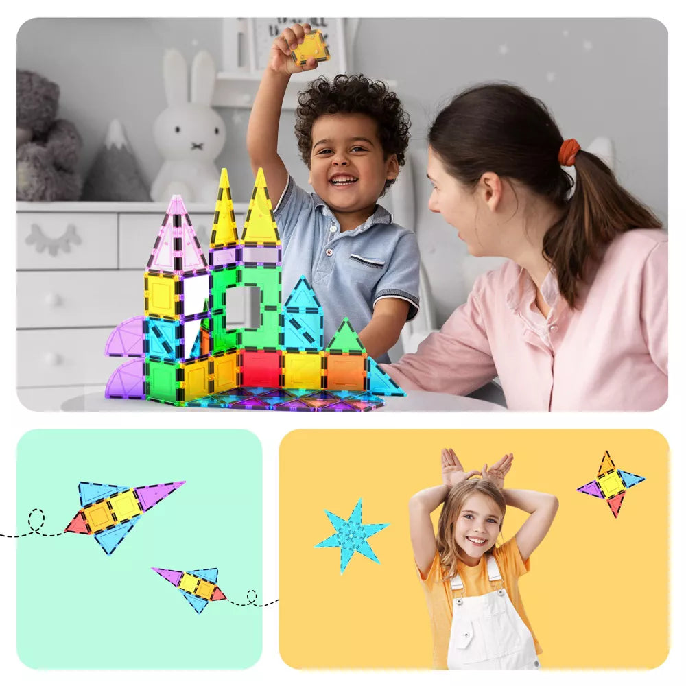 PicassoTiles Magneettinen 3D Rakennussarja 152 Osaa