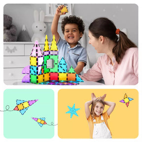 PicassoTiles Magneettinen 3D Rakennussarja 152 Osaa