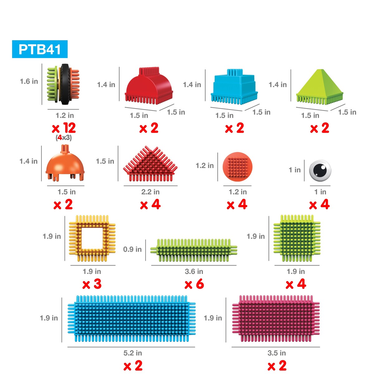 Picassotiles Nopper Rakennussarja 41 Osaa