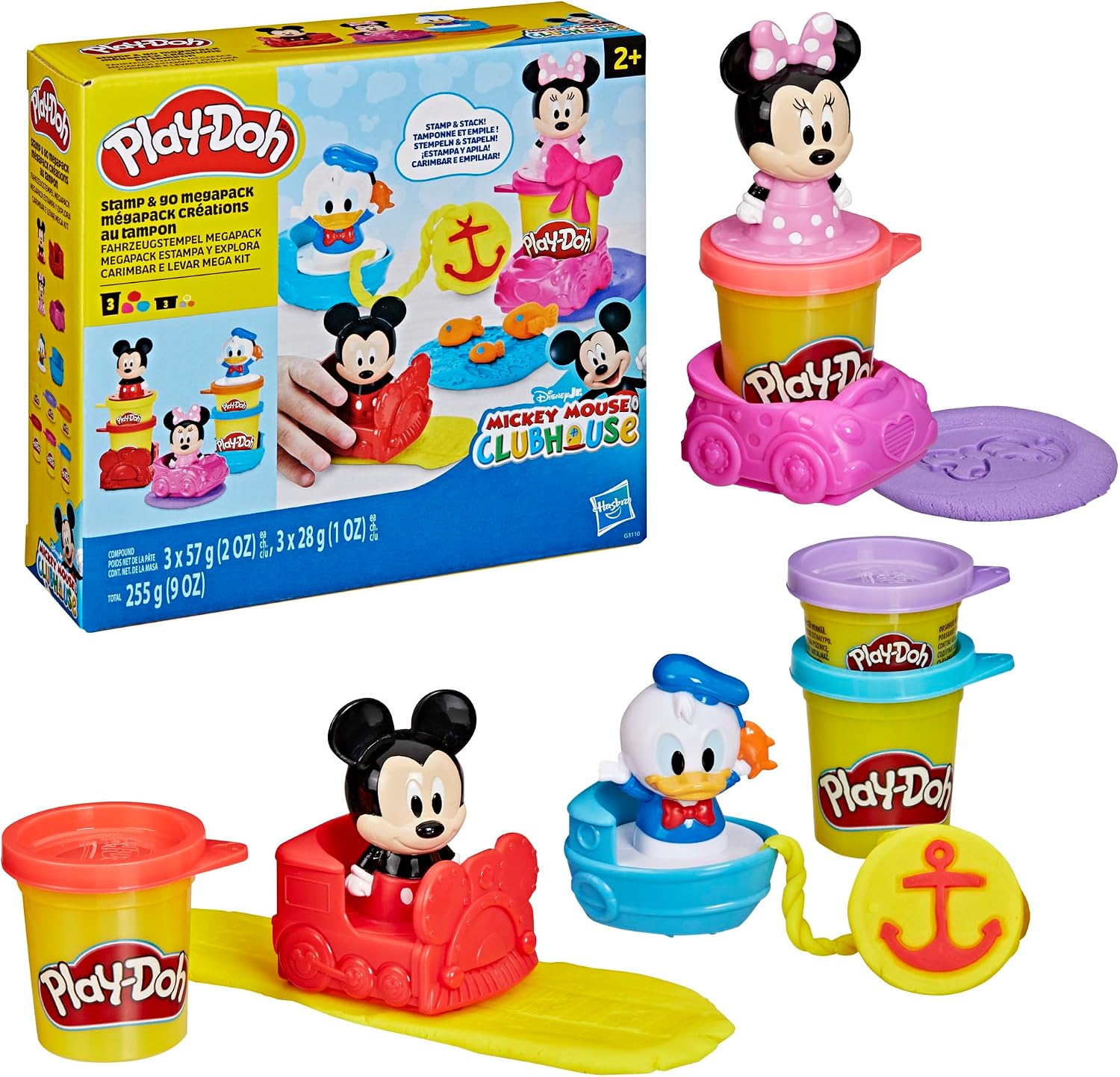 Play-Doh Disney Stamp And Go Mikki ja Minni Muovailuvaha Leikkisetti