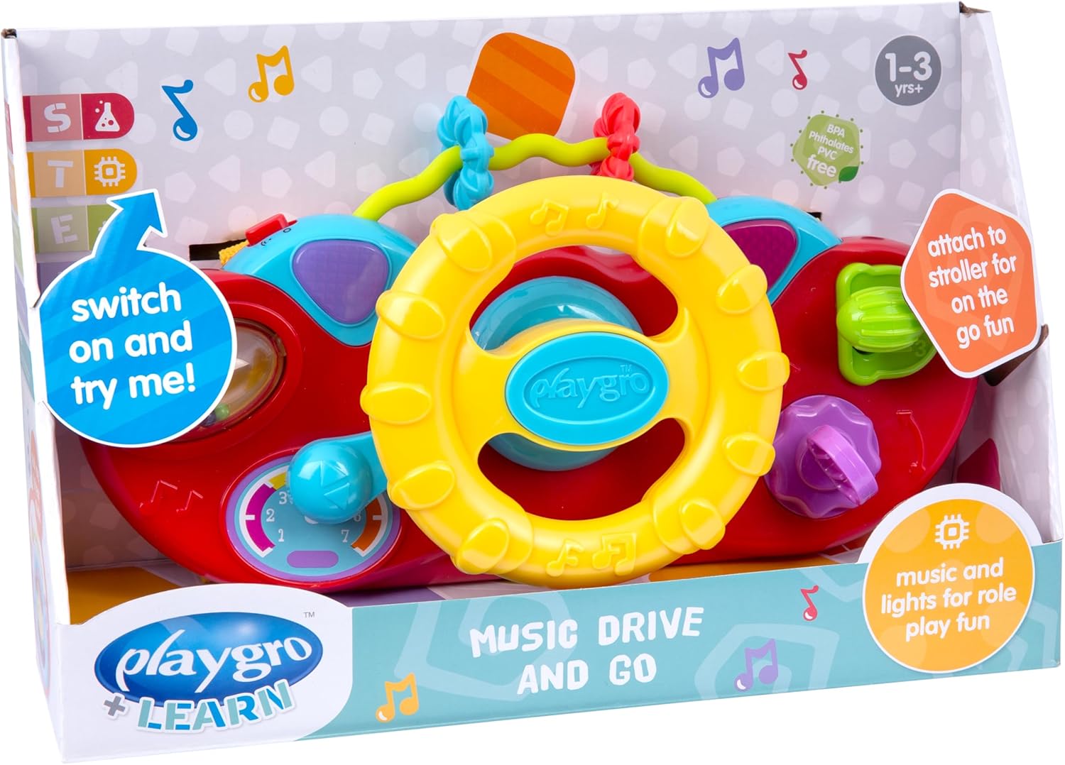 Playgro Music Drive and Go Musiikkilelu Ratti