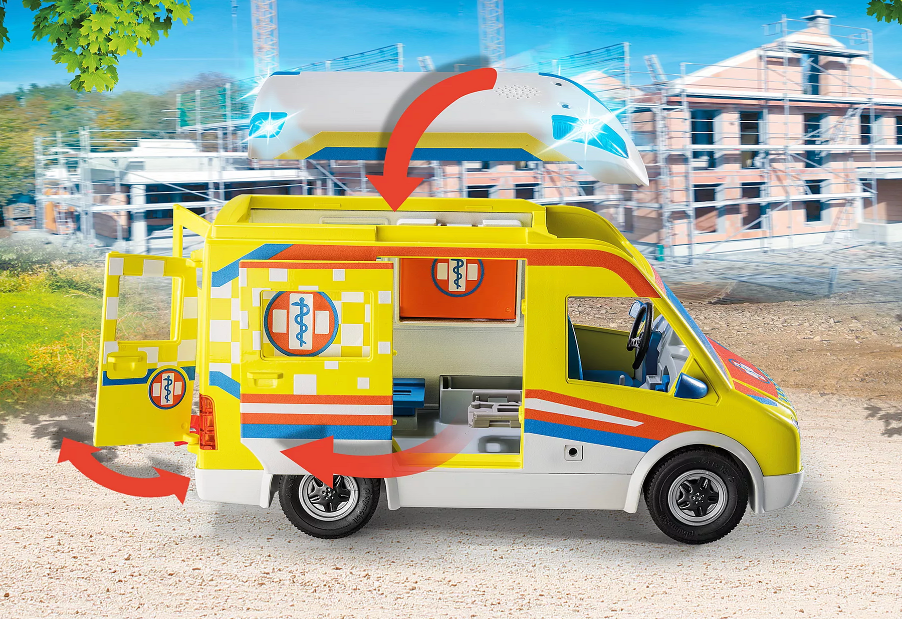 Playmobil 71232 Ambulanssi, Ensihoitajat ja Tarvikkeet