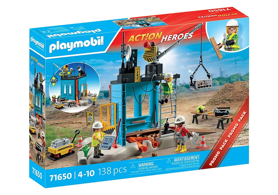 Playmobil 71650 Action Heroes Construction Site Työmaasetti