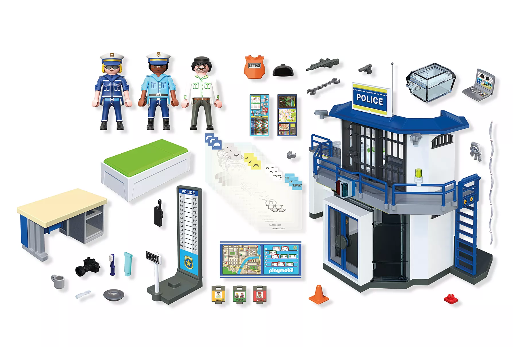 Playmobil 71874 City Action Poliisiasema Valolla