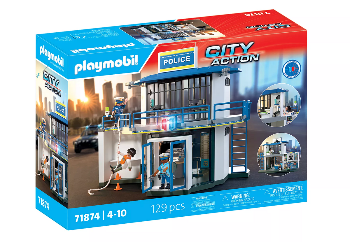 Playmobil 71874 City Action Poliisiasema Valolla