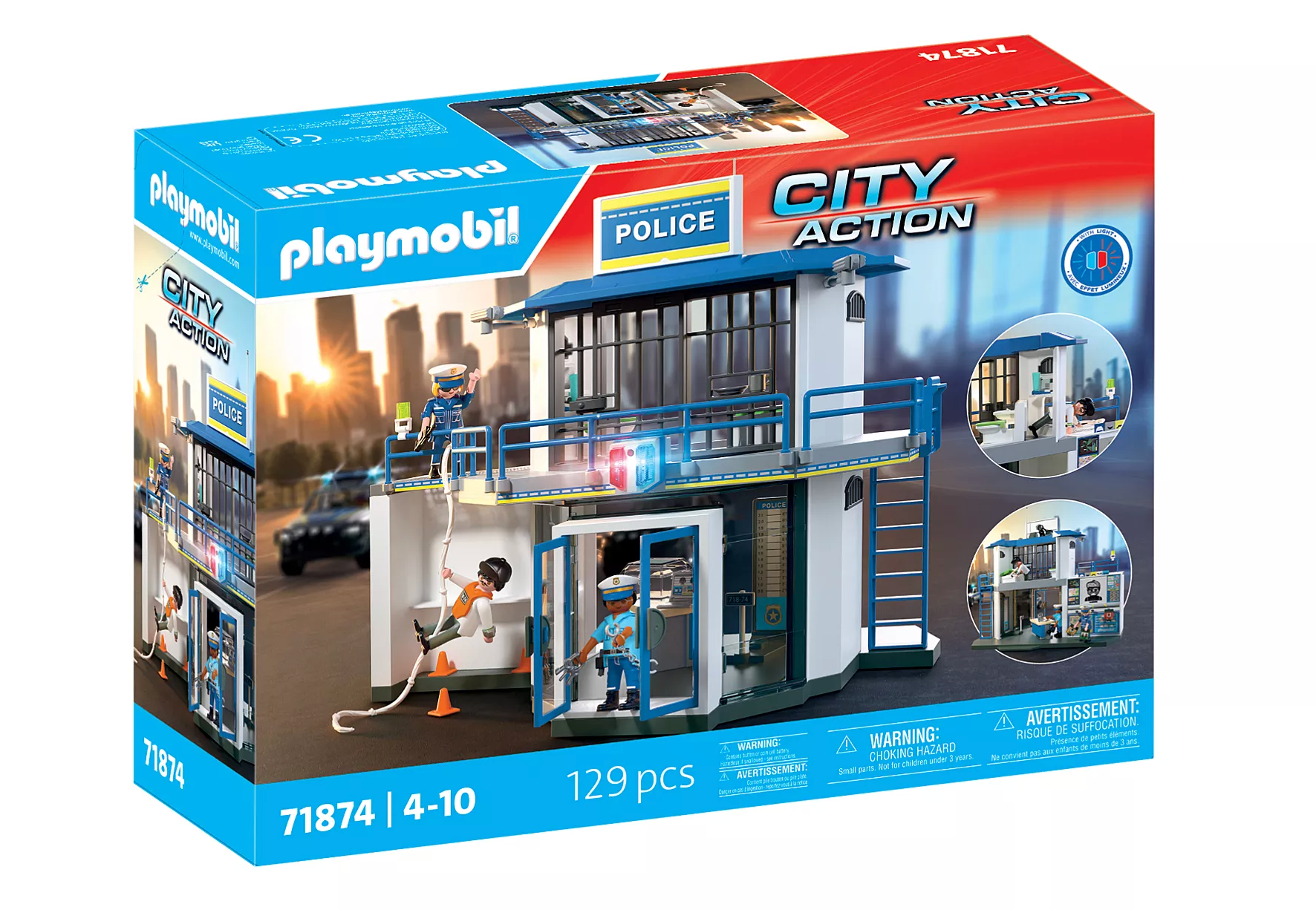 Playmobil 71874 City Action Poliisiasema Valolla