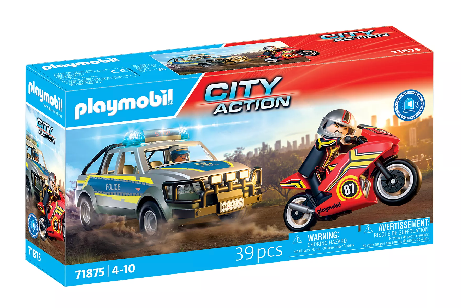 Playmobil City Action 71875 Poliisi Lava-auto ja Moottoripyörä