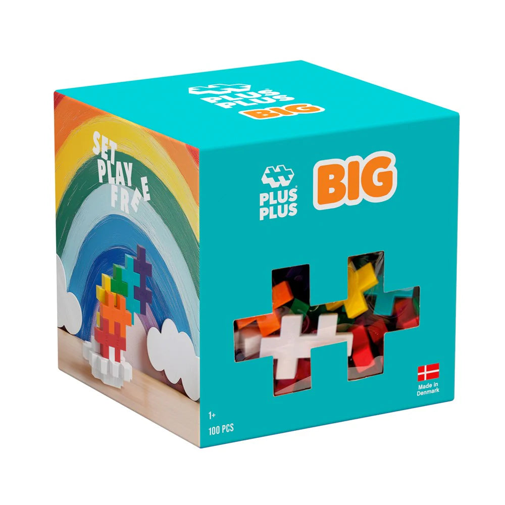 Plus Plus BIG Rainbow Rakennuspalat 100 Kpl