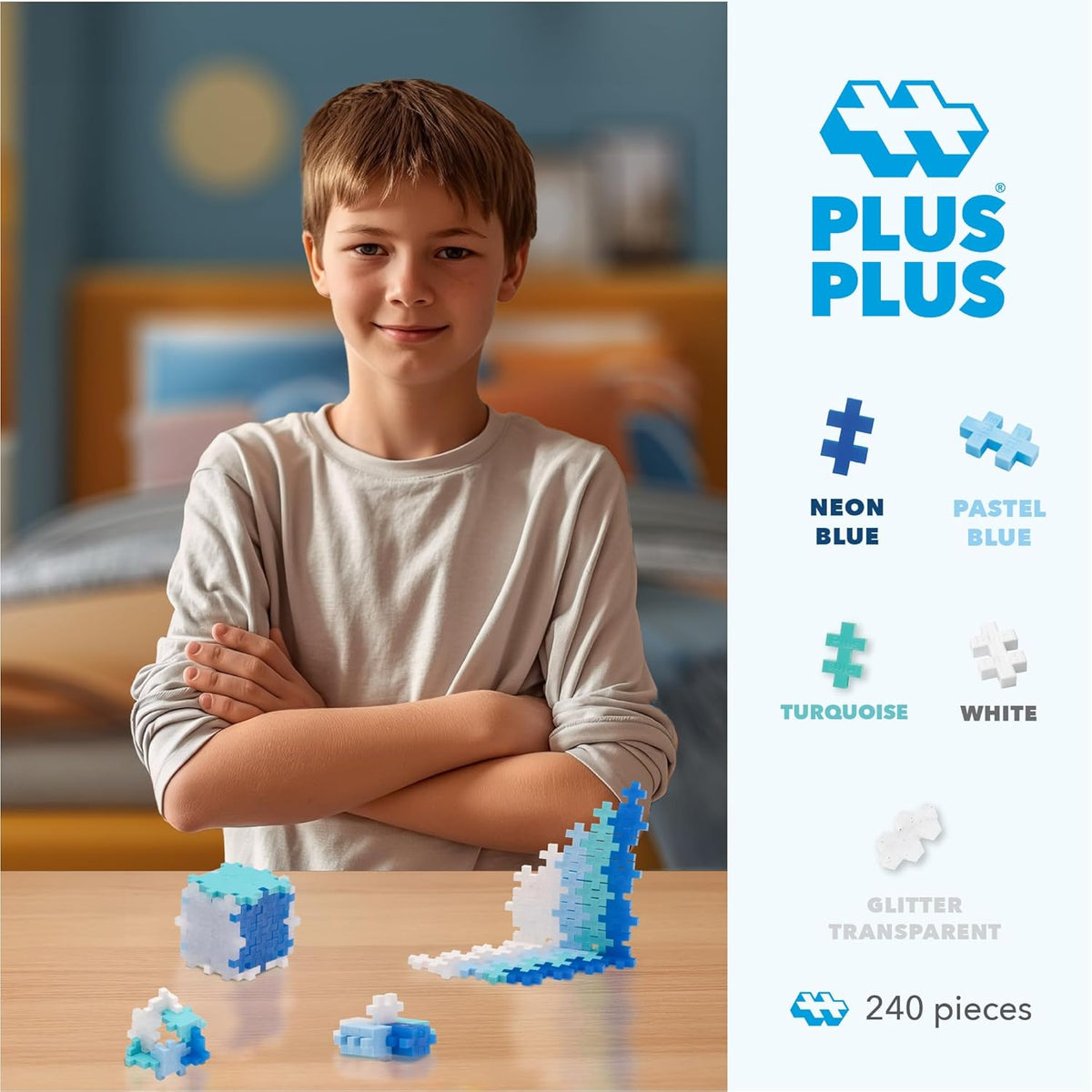 Plus Plus Glitter Frost Rakennuspalat 240 palaa