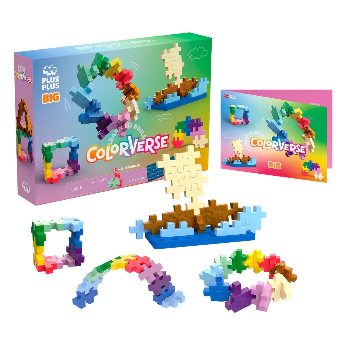 Plus Plus Rakennuspalikat BIG Learn To Build Colorverse 60 Osaa