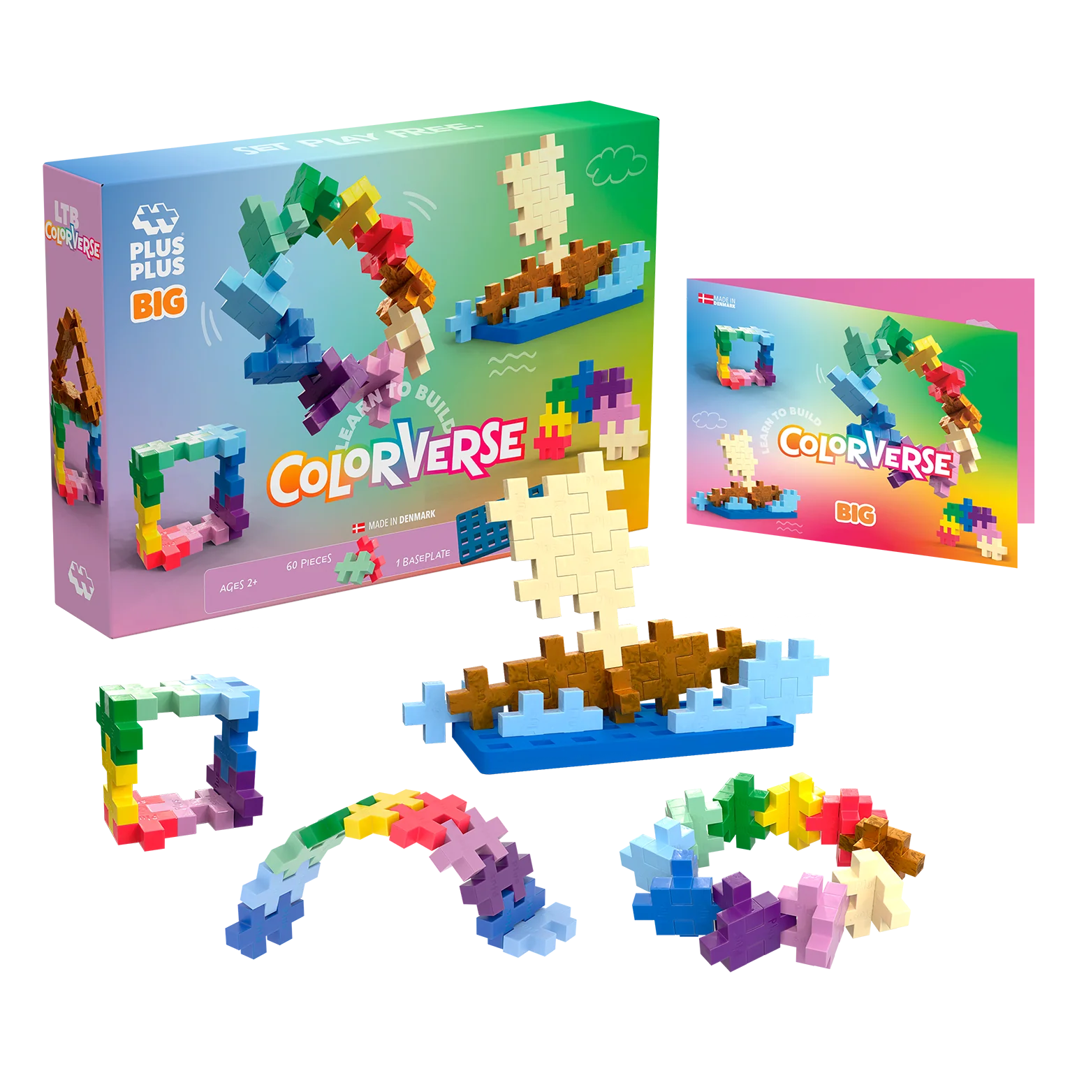 Plus Plus Rakennuspalikat BIG Learn To Build Colorverse 60 Osaa