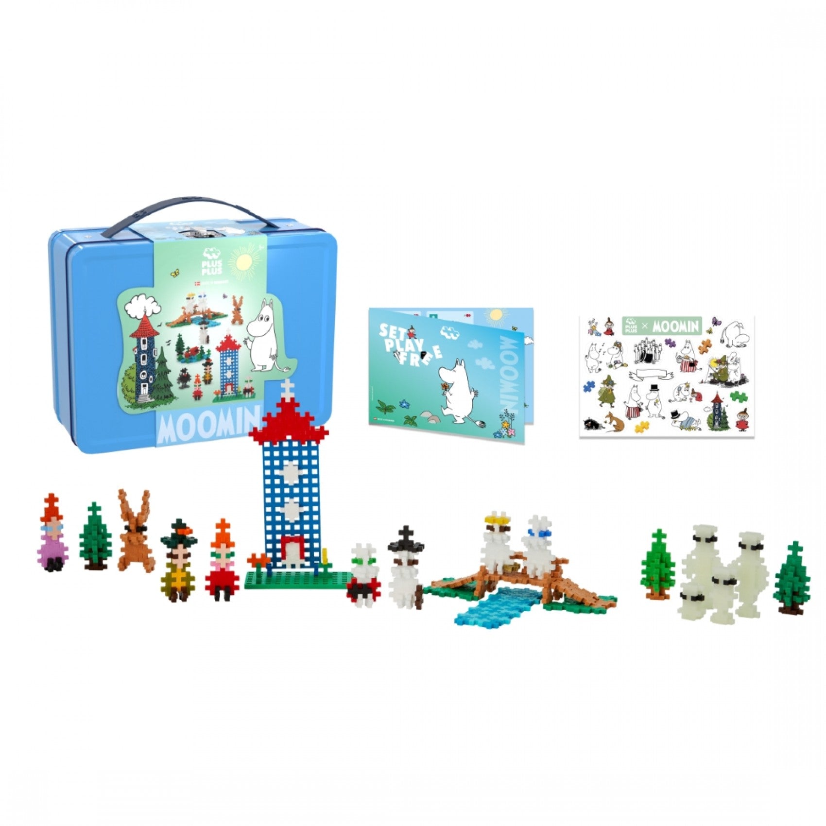 Plus Plus x Moomin Sininen Metallilaukku 500 Rakennuspalaa