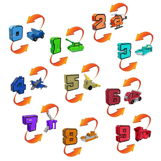 Pocket Morphers Muuntautuvat Ajoneuvot/Numerot Lajitelma