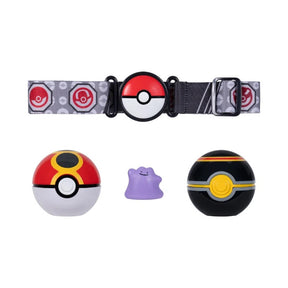 Pokemon Clip 'N' Go Patruunavyö Setti ja Hahmo (Kahta erilaista) Ditto Tai Squirtle
