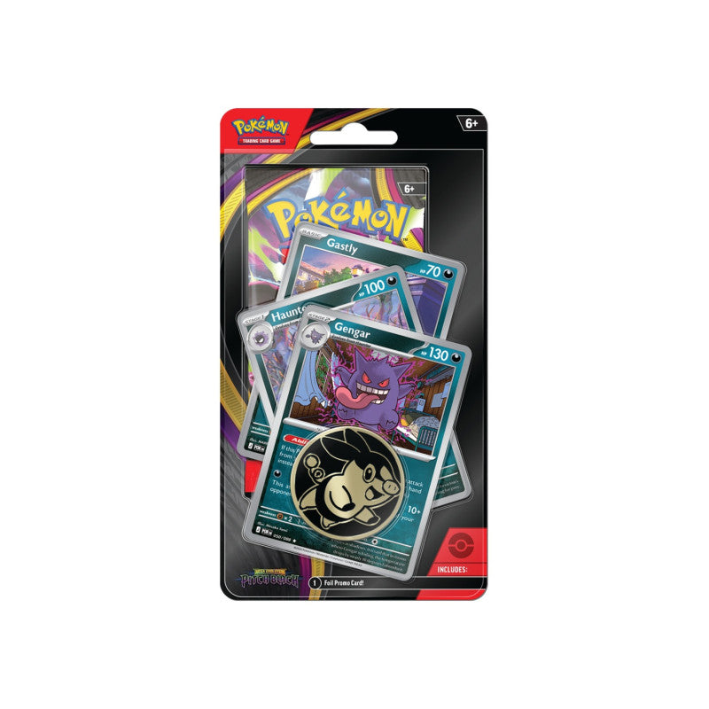 Pokemon Mega Evolution Pitch Black Blister Booster Pakka, Kolikko ja Kolme Erikoiskorttia