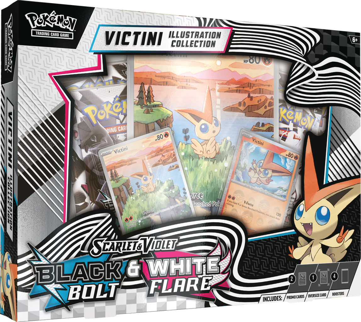 Pokemon Scarlet & Violet 10.5 Black Bolt and White Victini Illustration Collection