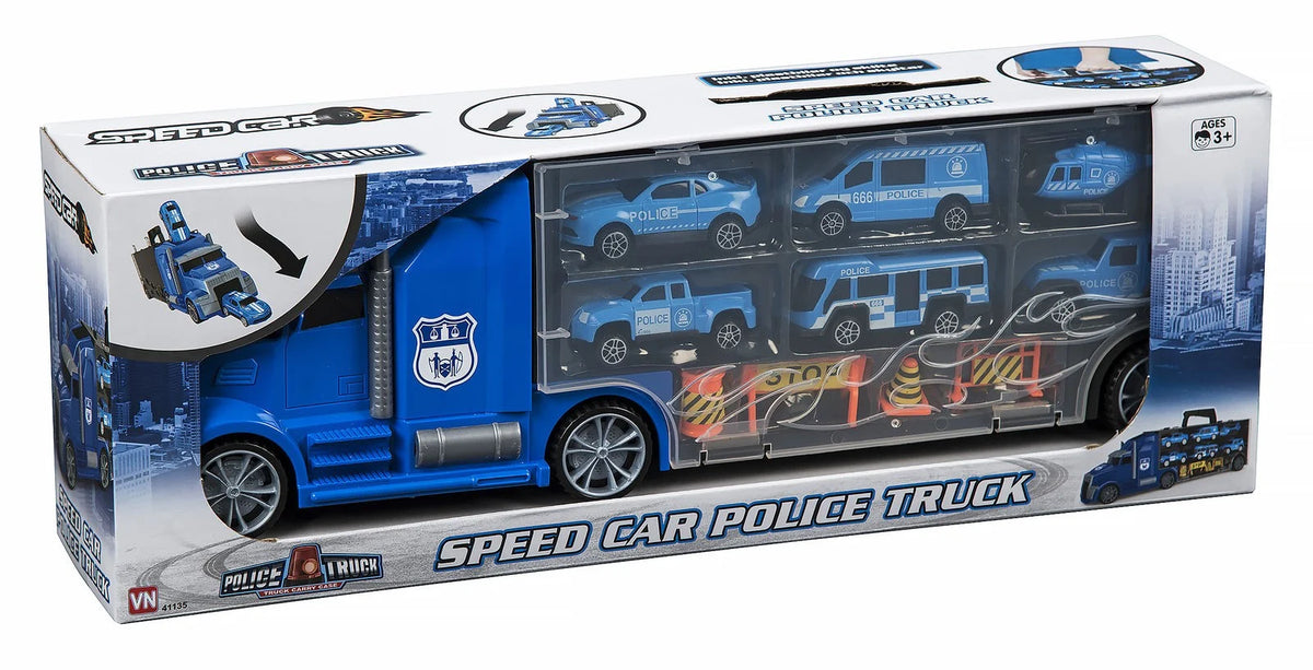 Poliisi Kuljetusrekka ja 5 Pikkuajoneuvoa 