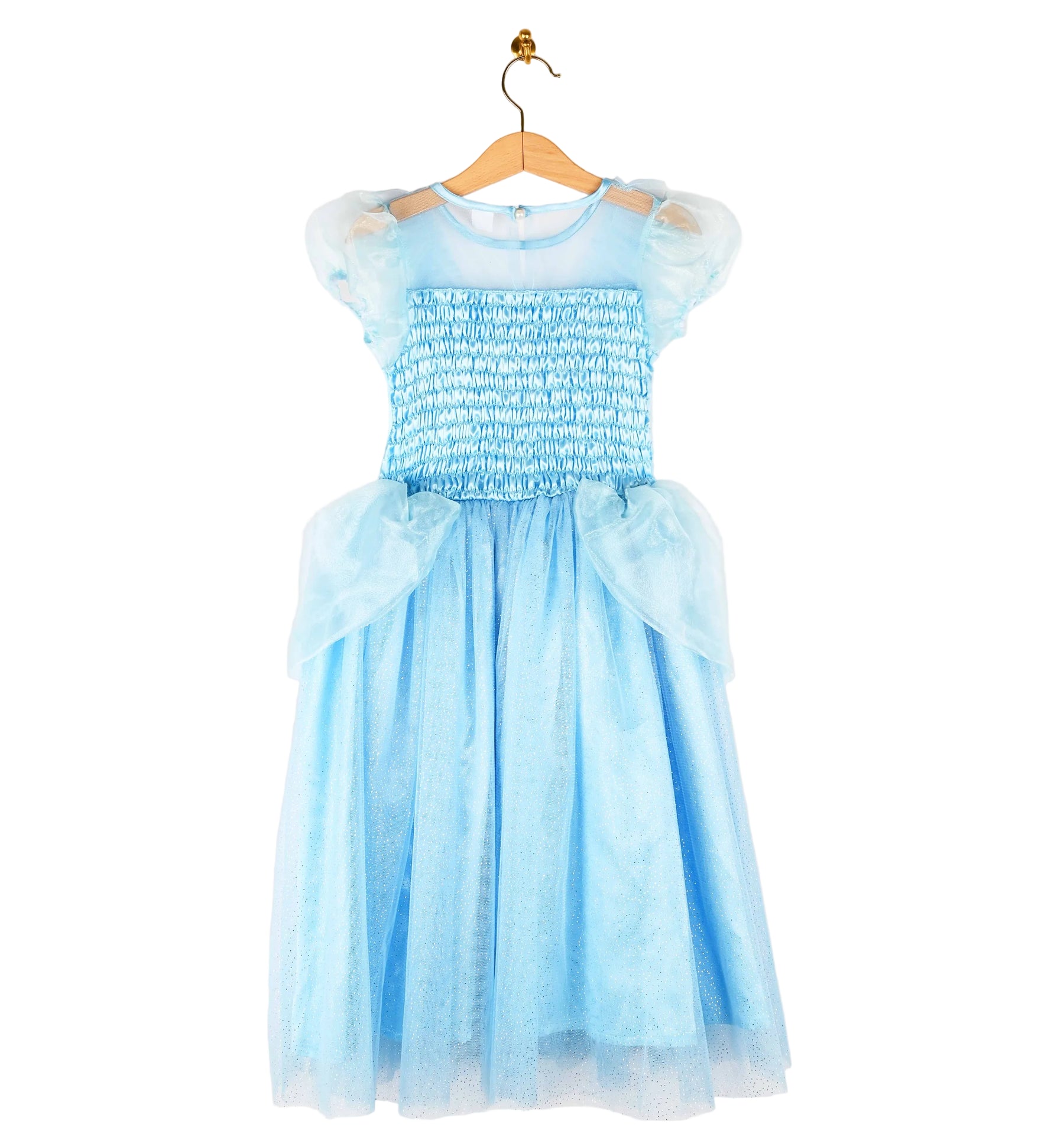 Prinsessamekko (Tuhkimo) + Hiuspanta 122-128 cm (6-8v)