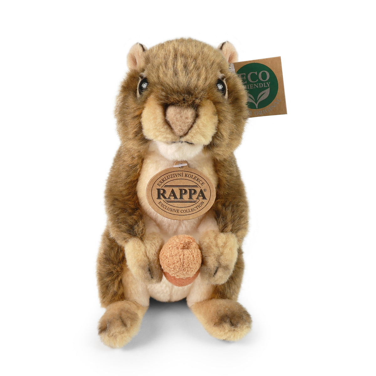 Rappa Eco Friendly Seisova Orava Pähkinällä/Tammenterholla Pehmolelu 21 cm