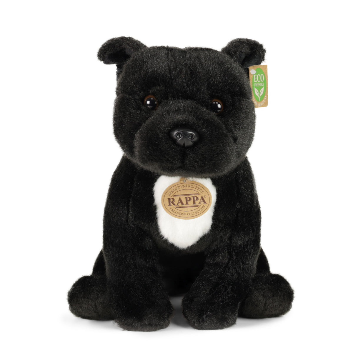 Rappa Eco Friendly Stafford Bull / Staffi Pehmolelu Musta 25cm