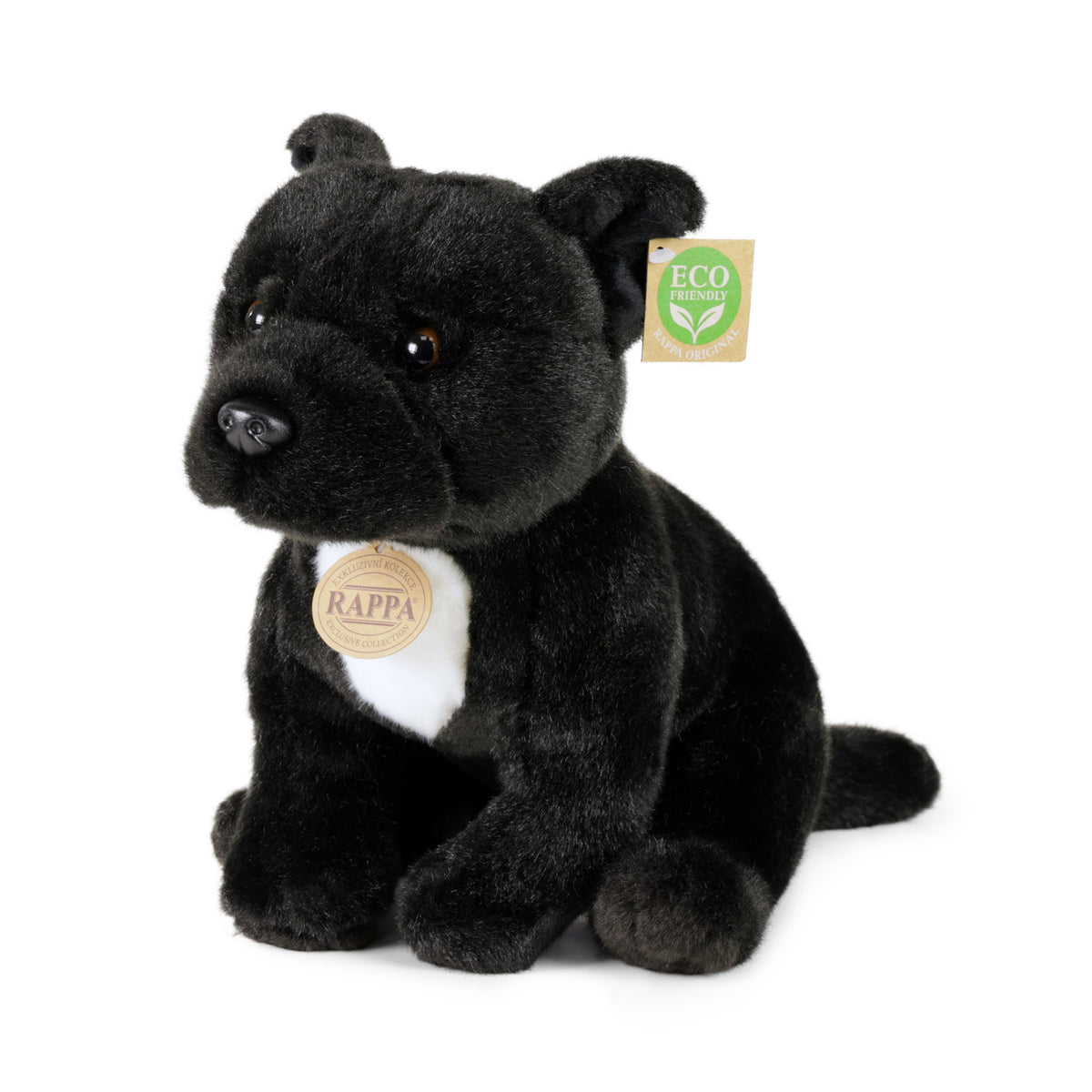 Rappa Eco Friendly Stafford Bull / Staffi Pehmolelu Musta 25cm