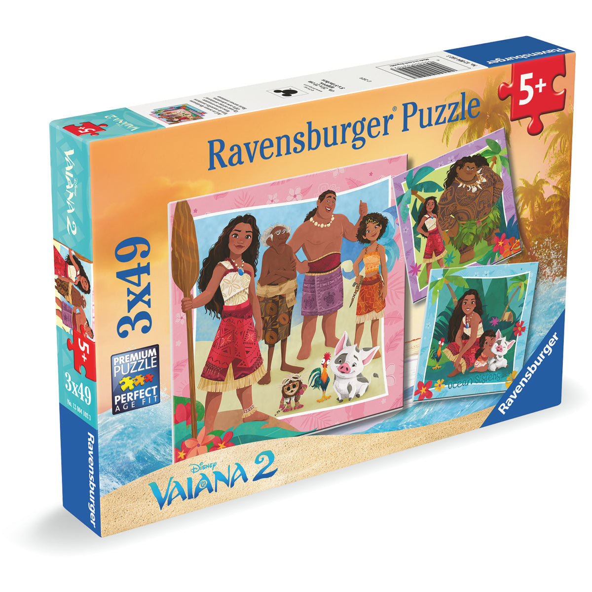 Ravensburger 3x49 Palan Palapeliä Disney Vaiana 2