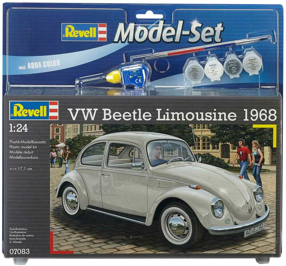Revell Model Set Volkswagen Beetle Limousine 1968 Koottava Auto 1:24