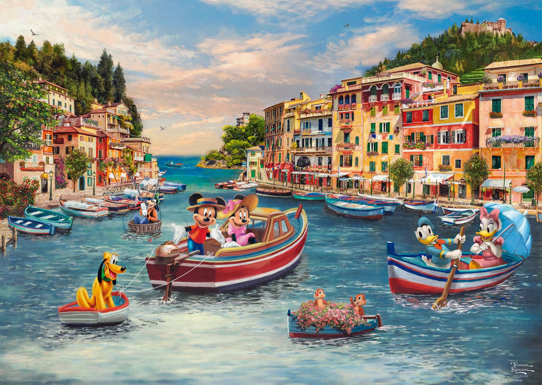 Schmidt Thomas Kinkade 1000 Palan Palapeli Mickey And Minnie In Italy