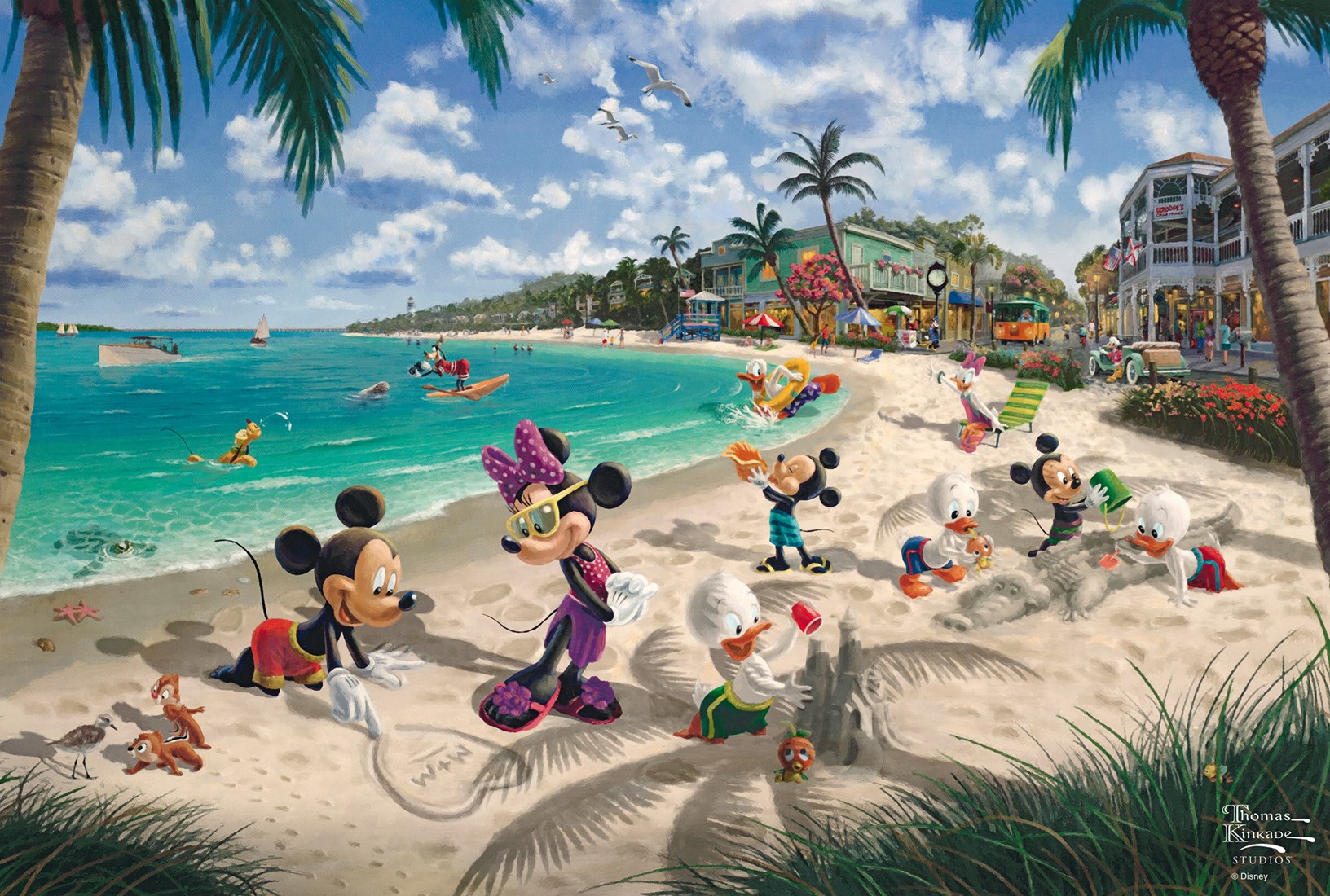 Schmidt Thomas Kinkade 200 Palan Palapeli Mickey And Minnie In Florida