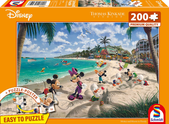 Schmidt Thomas Kinkade 200 Palan Palapeli Mickey And Minnie In Florida