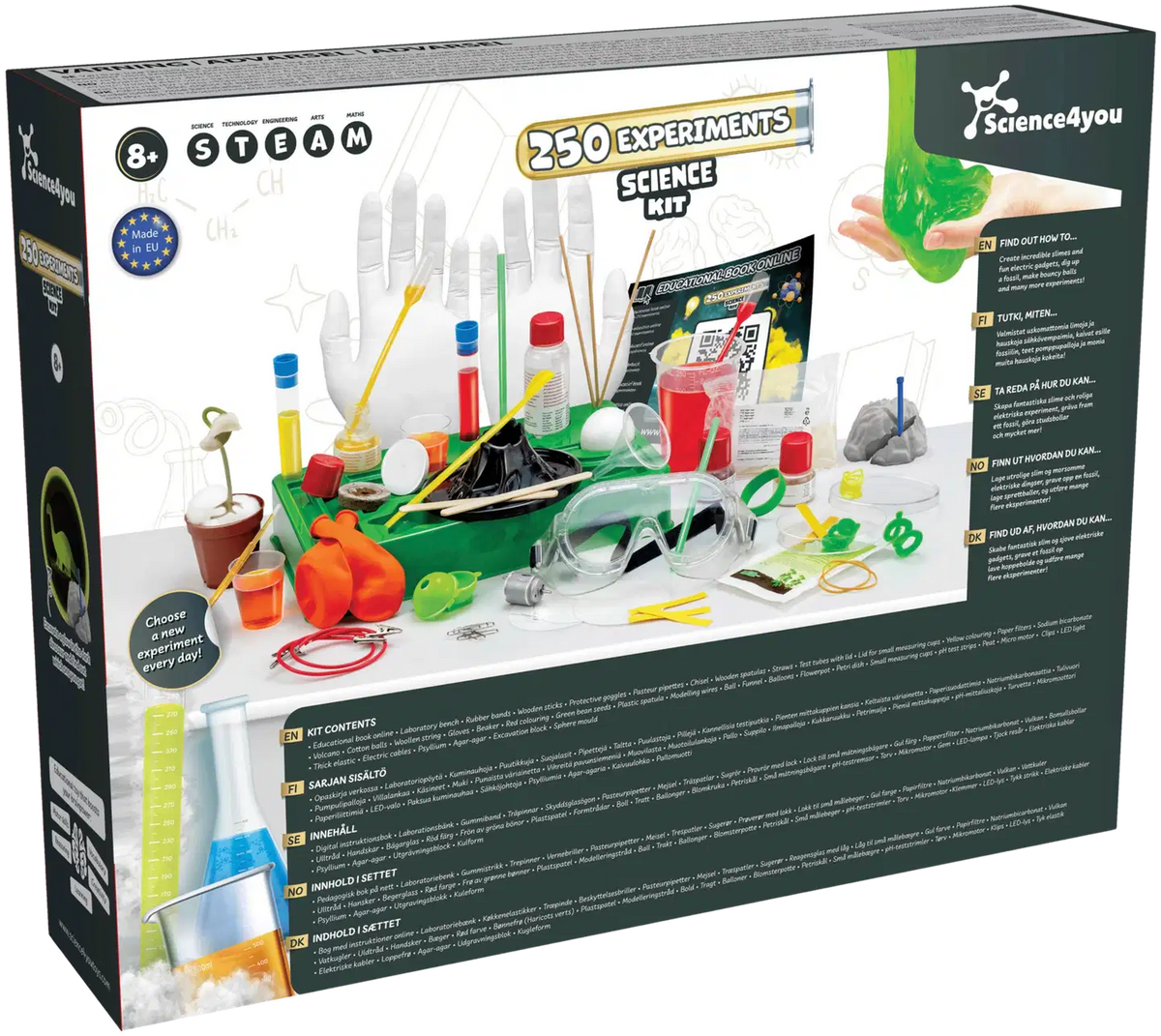 Science4You 250 Experiments Tiedesetti