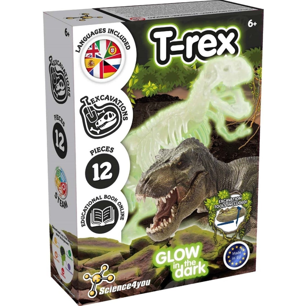 Science4You Tyrannosaurus Rex Glow In The Dark Tiedesetti