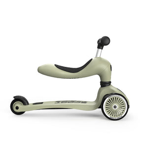 Scoot & Ride Potkulauta/Potkupyörä Highwaykick 1 Olive/Oliivinvihreä