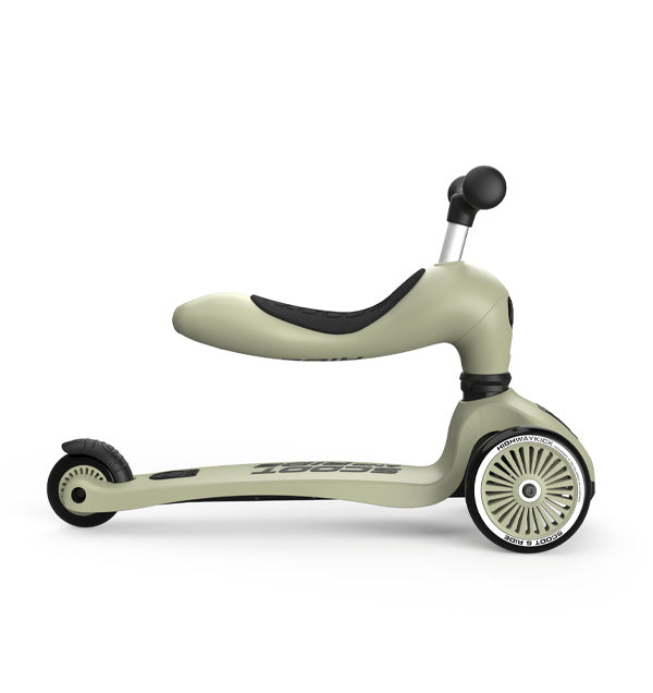 Scoot & Ride Potkulauta/Potkupyörä Highwaykick 1 Olive/Oliivinvihreä