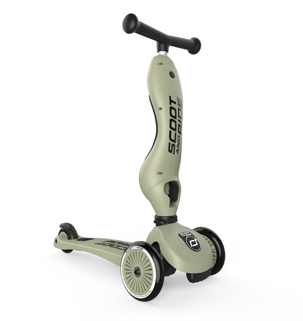 Scoot & Ride Potkulauta/Potkupyörä Highwaykick 1 Olive/Oliivinvihreä