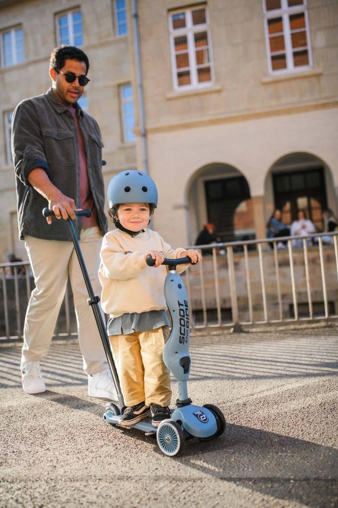 Scoot & Ride Push & Go Potkulauta/Potkupyörä Highwaykick 1 Steel/Vaaleansininen