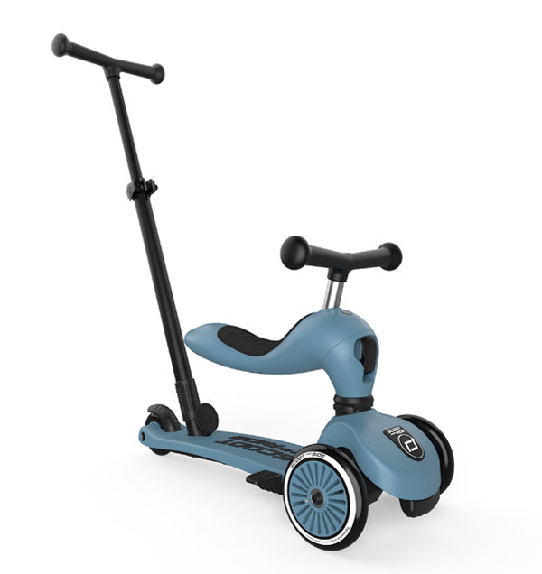 Scoot & Ride Push & Go Potkulauta/Potkupyörä Highwaykick 1 Steel/Vaaleansininen
