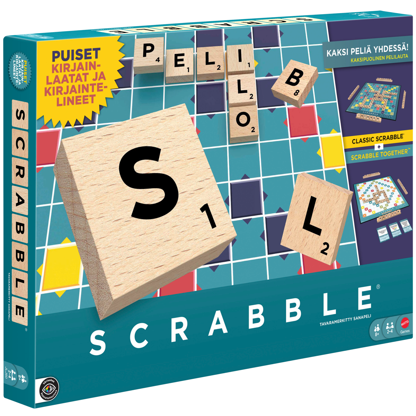 Scrabble Wood/ Puinen Scrabble Sanapeli