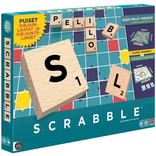 Scrabble Wood/ Puinen Scrabble Sanapeli