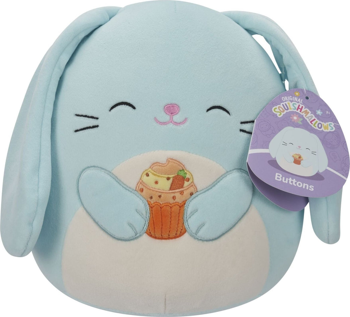Squishmallows Kevät 2026 Buttons Pupu 19cm Pehmolelu