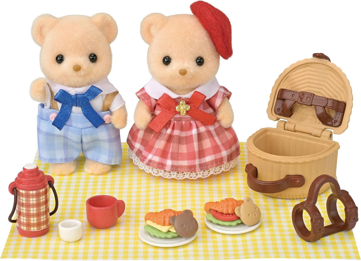 Sylvanian Families 5852 Biscuit Bear Sisko ja Veli Piknikillä